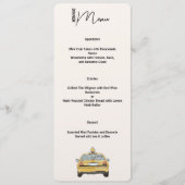 Menu du dîner de mariage à New York City (Devant)