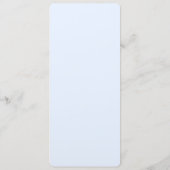 Menu du dîner de mariage à New York City (Dos)