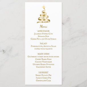 Menu du dîner de Noël