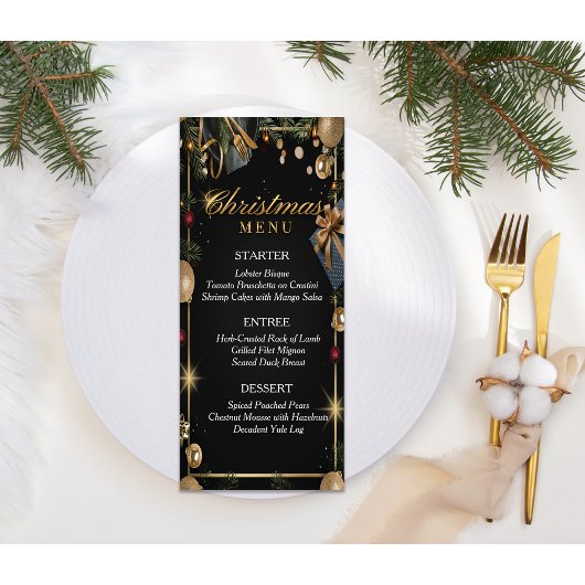 Menu du dîner de Noël