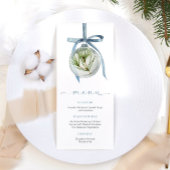 Menu du dîner de Noël Bleu
