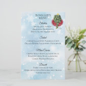 Menu du dîner de Noël de l'arbre Artichoke (Debout devant)