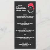 Menu du dîner de Noël de vacances de Noël (Devant)