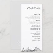 Menu Du Dîner De Réception De Mariage De San Franc (Devant / Derrière)