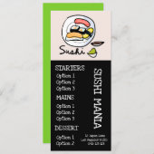 Menu du dîner de restaurant japonais Sushi (Devant / Derrière)