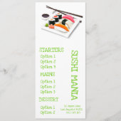 Menu du dîner de restaurant japonais Sushi (Devant)