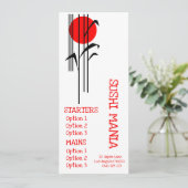 Menu du dîner de sushi de restaurant japonais de s (Debout devant)