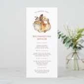 Menu du dîner de Thanksgiving (Debout devant)