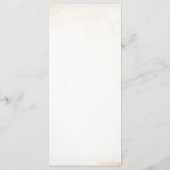 Menu du dîner de Thanksgiving à la citrouille flor (Dos)