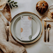 Menu du dîner de Thanksgiving citrouille