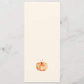 Menu du dîner de Thanksgiving citrouille aux feuil (Dos)