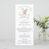 Menu du dîner de Thanksgiving et Friendsgiving (Debout devant)