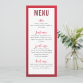MENU DU DÎNER étoile moderne rouge dégradé de Bour (Debout devant)