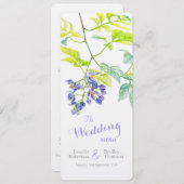 Menu du dîner mariage de creeper de pommes de terr (Devant / Derrière)