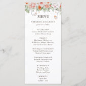 Menu du dîner Mariage de Pêche et de Flore Blanche (Devant)