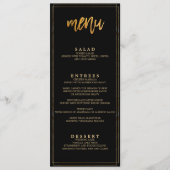 Menu du dîner mariage GLAM MODERNE (Devant)