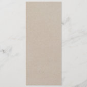 Menu du dîner Mariage Kraft Rocky Mountain (Dos)