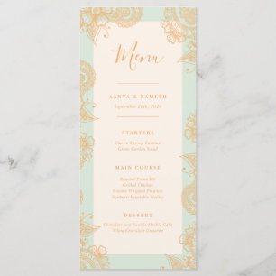 Menu Du Dîner Mariage Mehndi