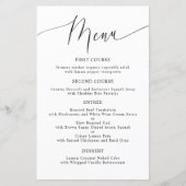 Menu du dîner Mariage minimal (Devant)