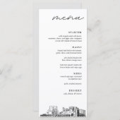 Menu du dîner Mariage Myrtle Beach Skyline (Devant / Derrière)