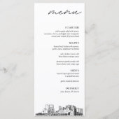 Menu du dîner Mariage Myrtle Beach Skyline (Devant)