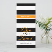 Menu du dîner mariage noir et blanc (Debout devant)