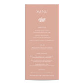 Menu du dîner Mariage Norwich