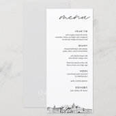 Menu du dîner Mariage Pasadena Skyline (Devant / Derrière)