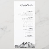 Menu du dîner Mariage Seattle Skyline (Devant)