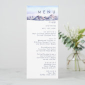 Menu du dîner Mariage Sunset Mountain Winter Mount (Debout devant)