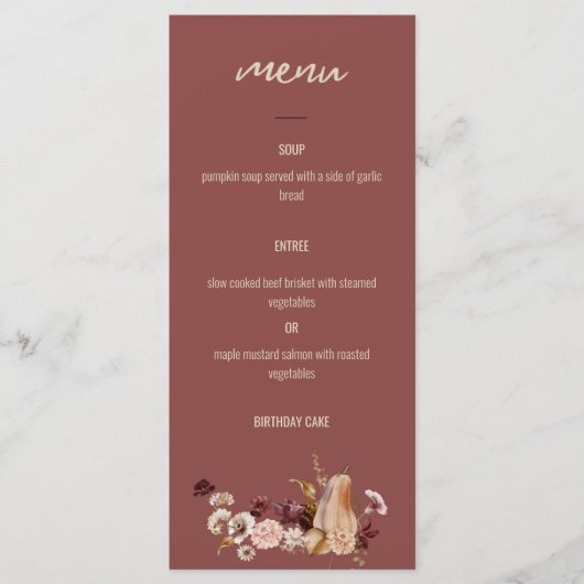 Menu du dîner pour les fêtes, Golden Harvest (Devant)