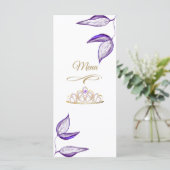 Menu du dîner Quinceañera Purple Folift (Debout devant)