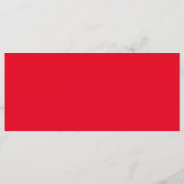 Menu du dîner Roses Rouges Magnifiques (Dos)