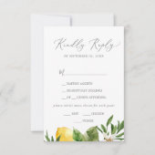 Menu du jardin de citron moderne Choix de la carte (Devant)