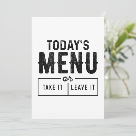 Menu du jour (Debout devant)