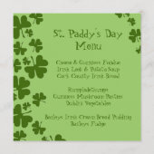Menu du jour de shamrocks du paddy vert de St (Devant)
