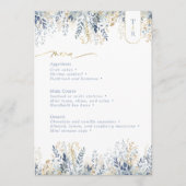 Menu du Mariage à fleurs doux ID1045 (Devant)