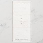 Menu du mariage campagnard rustique en dentelle bl (Dos)