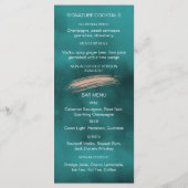 Menu du Mariage d'aquarelle Abstrait (Dos)