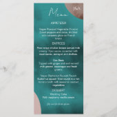 Menu du Mariage d'aquarelle Abstrait (Devant)