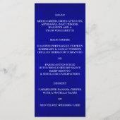 Menu du Mariage de dentelle royale personnalisée (Dos)