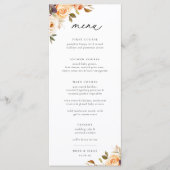 Menu du Mariage de fleurs d'automne de Terre (Devant)