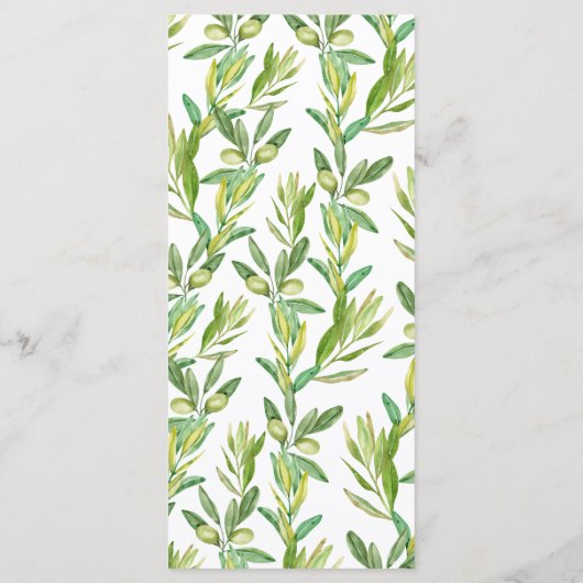 Menu du Mariage de la Branche d'Olivier Toscane ru (Dos)