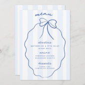 Menu du Mariage de la  de la béquille bleue (Devant / Derrière)