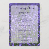 Menu du Mariage de lavande violet personnalisé (Devant)