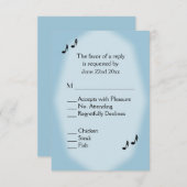 Menu du Mariage de musique bleue (Devant / Derrière)