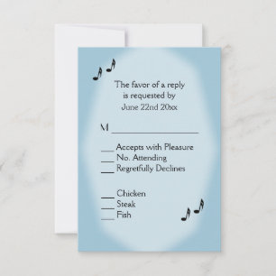 Menu du Mariage de musique bleue