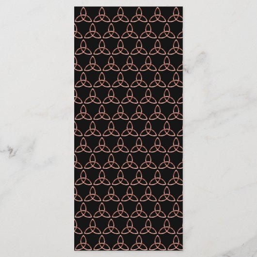 Menu du Mariage de noeud celtique de la Trinité d' (Dos)