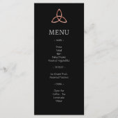 Menu du Mariage de noeud celtique de la Trinité d' (Devant)