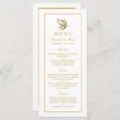 Menu du Mariage de papillon vintage Parties scinti (Devant / Derrière)